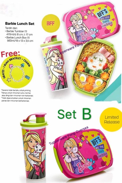 barbie lunch tupperware