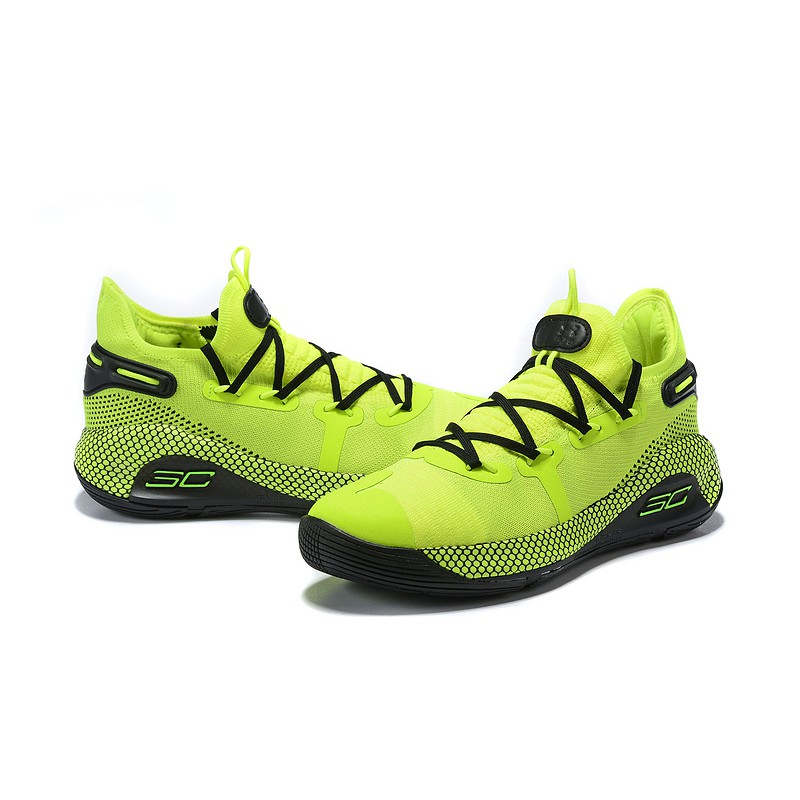 Curry 6 LOW-TOP Fluorescent Green Size 