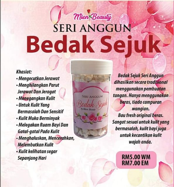 Bedak Sejuk 100 Beras Asli Untuk Masalah Kulit Muka Shopee Malaysia