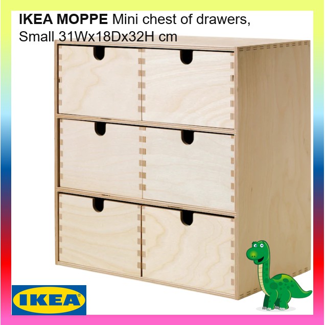 Ikea Moppe Mini Chest Of Drawers Birch Plywood Shopee Malaysia