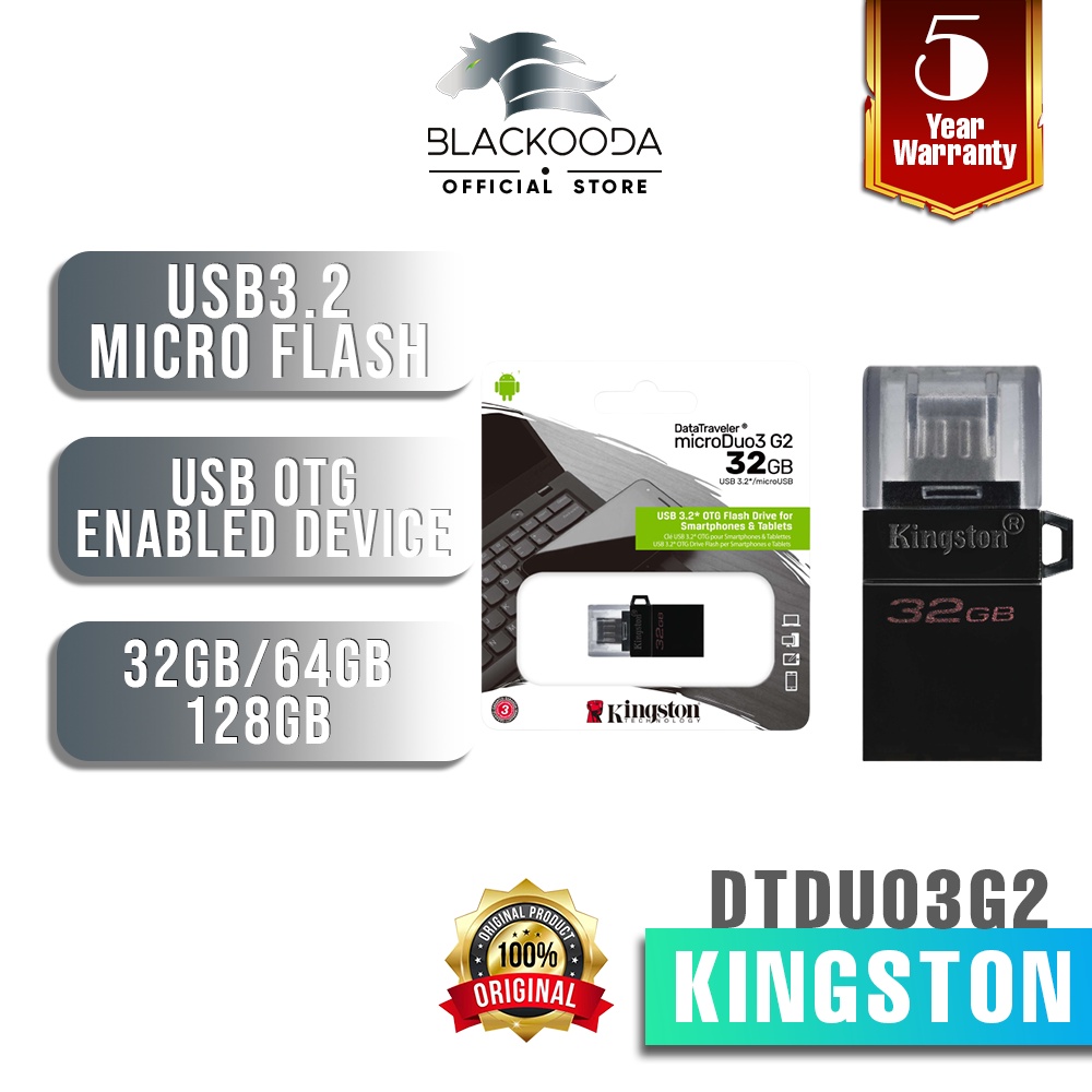 Kingston Datatraveler Microduo 30 G2 Usb Flash Drive 32gb64gb128gb Dtduo3g2 Shopee Malaysia 6260