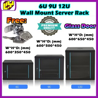Glass Door Computer Server Rack 6U 9U 12U Network Cabinet 9U Equipment ...