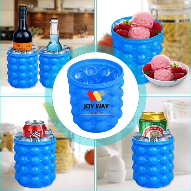 Magic Ice Cube Maker Silicone Ice Ball Maker Cube mould bekas acuan menyimpan ais bulat 制冰桶