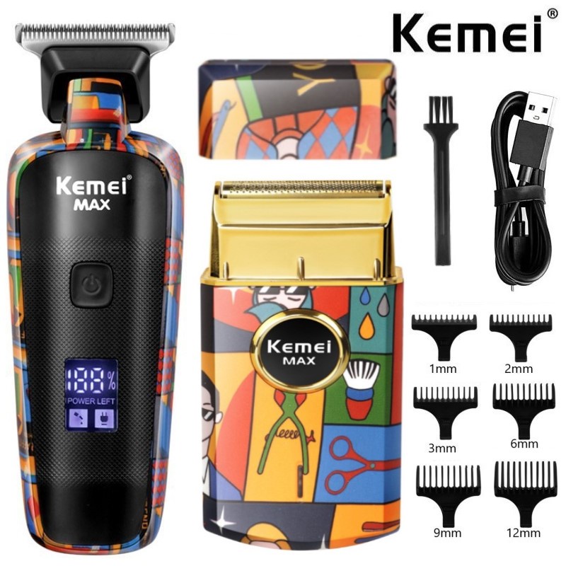 Kemei Hair Clipper Set Strong Shaver Household Hair Trimmer Electric