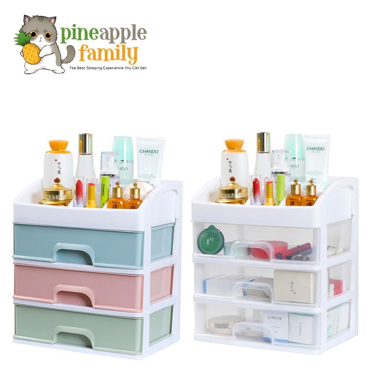 Small Cabinet Storage Box 4 Tier Desk Organizer Make Up Stationary