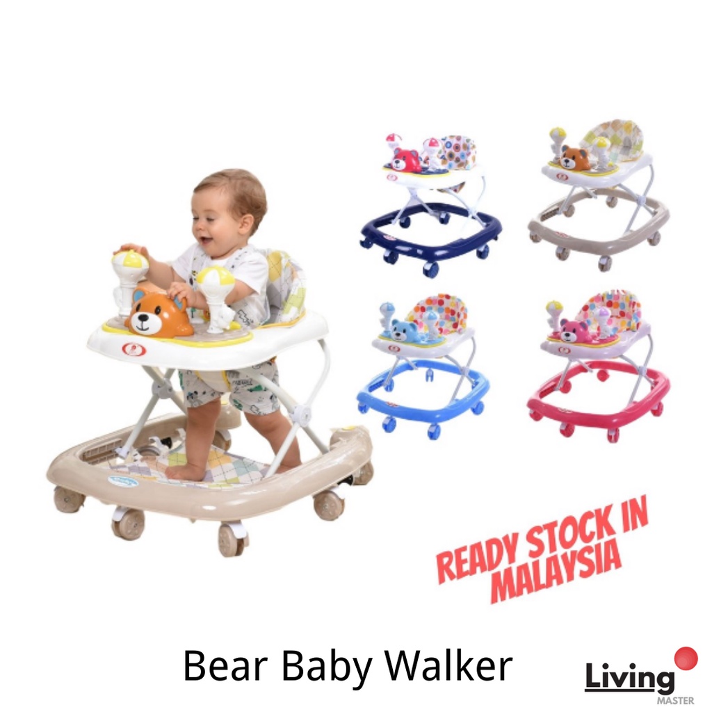 Multipurpose Baby Learning Walker Toy Cute Bear Duck Mushroom Egg