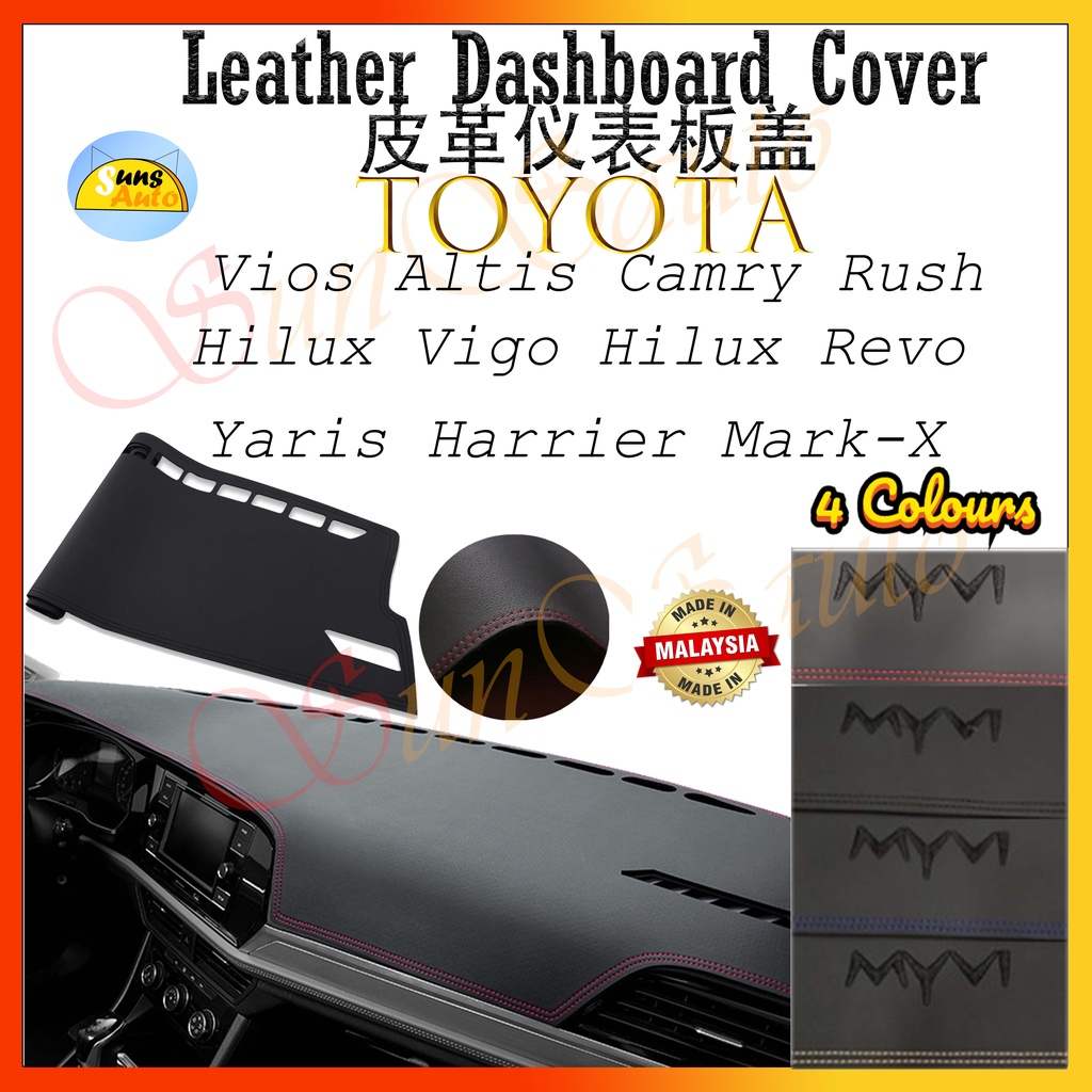 Toyota Leather Dashboard Cover Dashmat Vios Altis Camry Hilux Rush