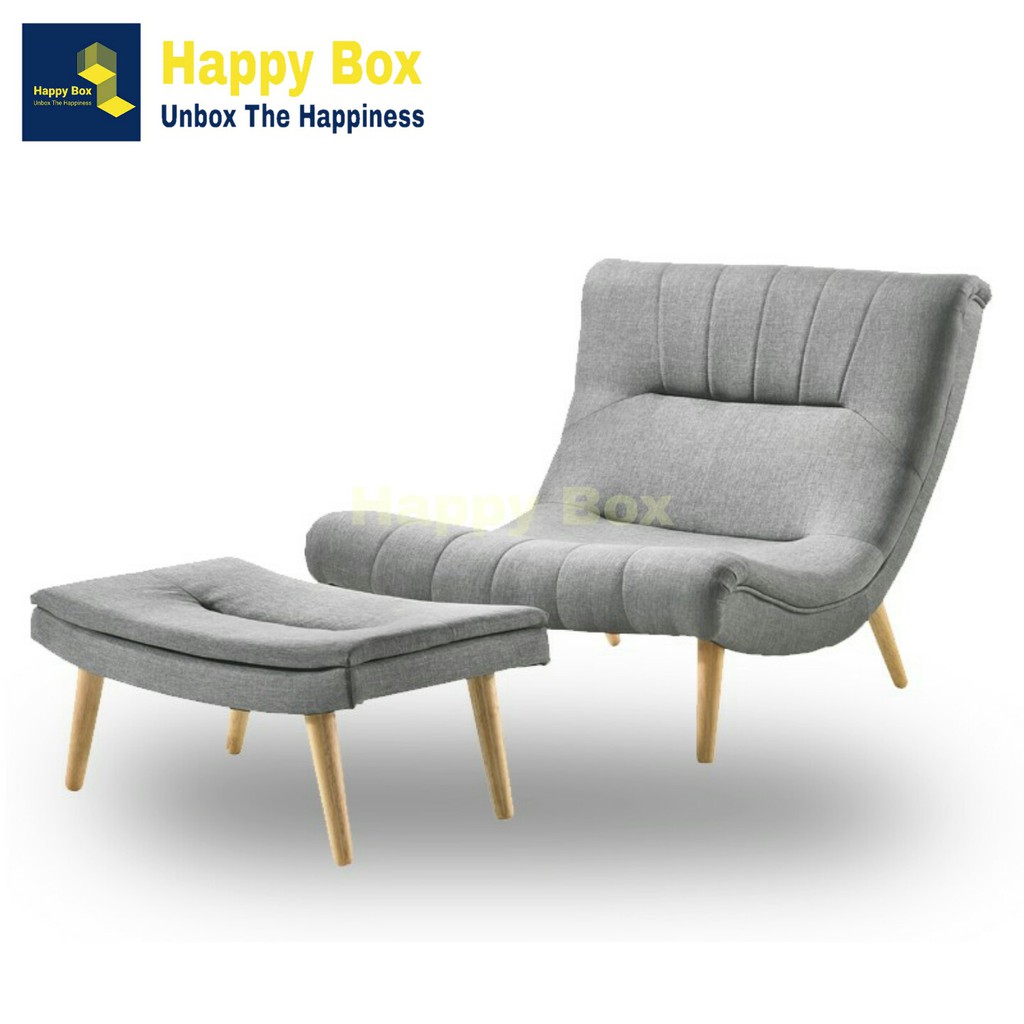 happy box furniture contemporary design lounge chair  relaxing chair with  stool
