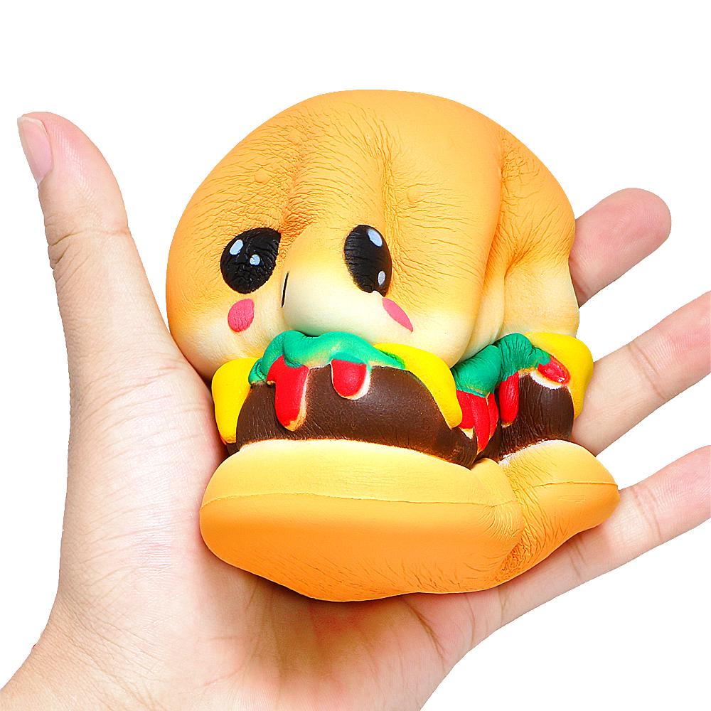 Cute Hamburger Squishy  Jumbo Squishies Slow Rising Cream 