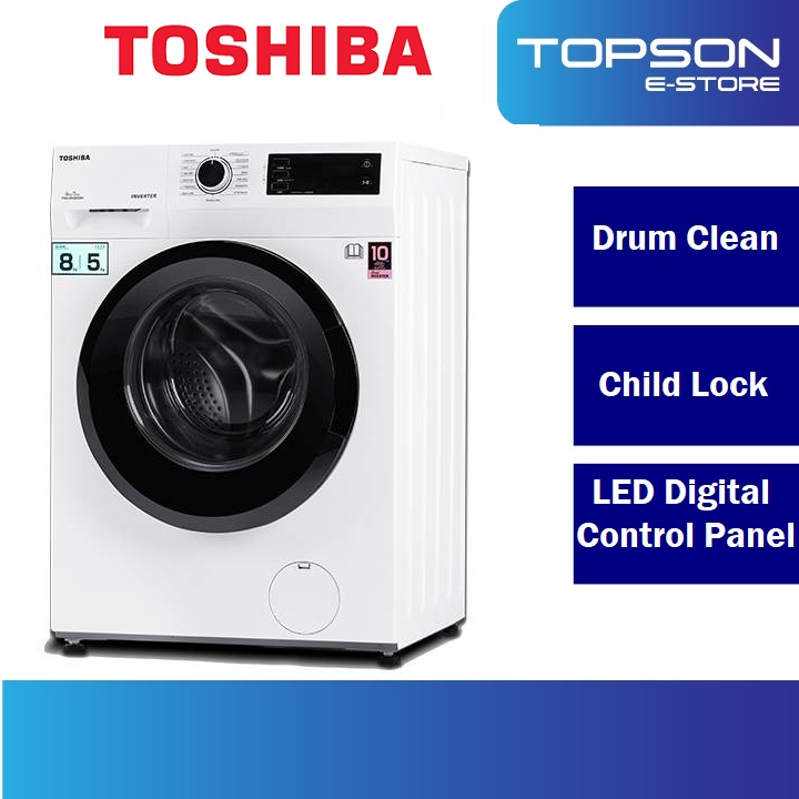 Toshiba 2 in 1 Washer Dryer 8KG Front Load Washing Machine Full Auto