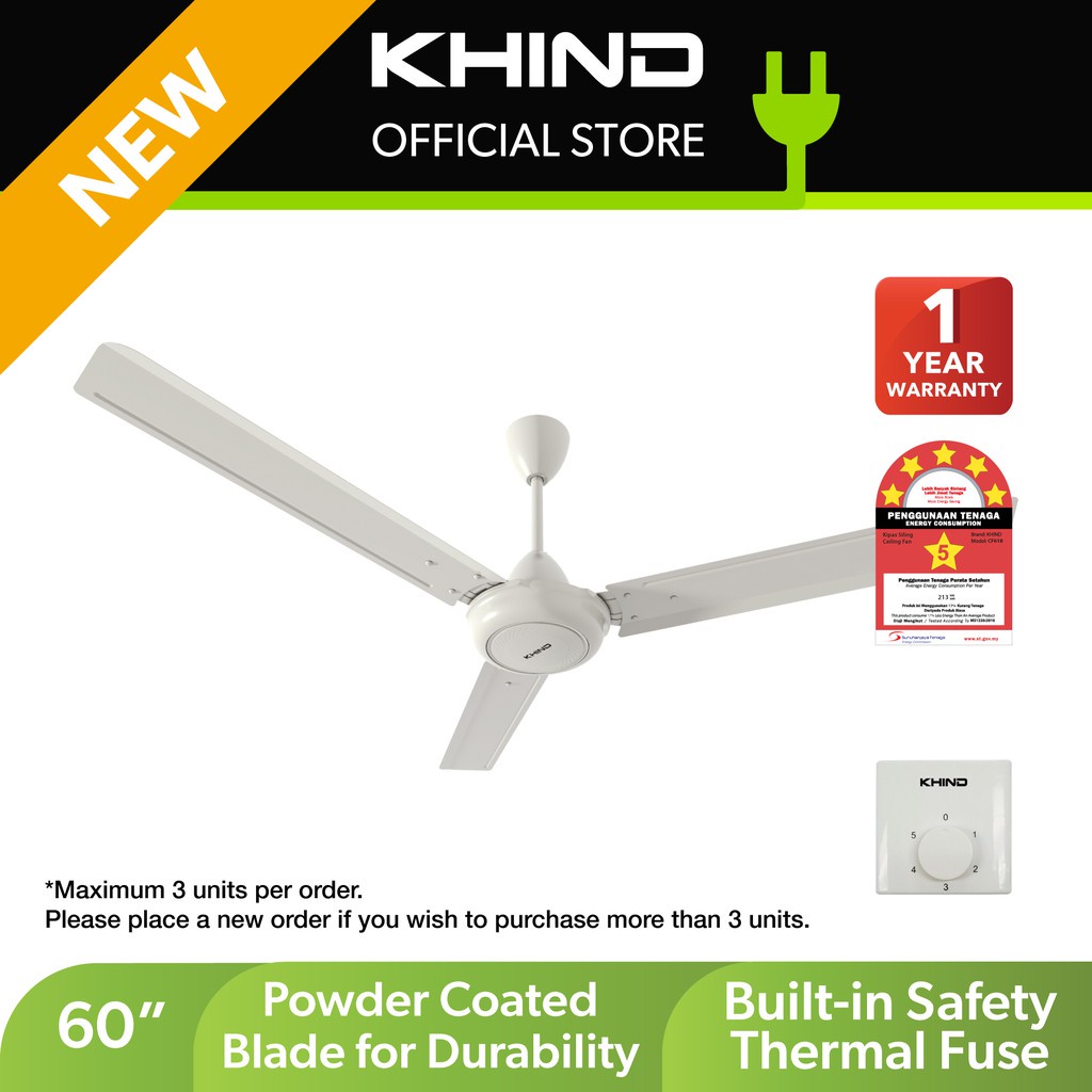KHIND CF615 Ceiling Fan / Kipas Siling Shopee Malaysia