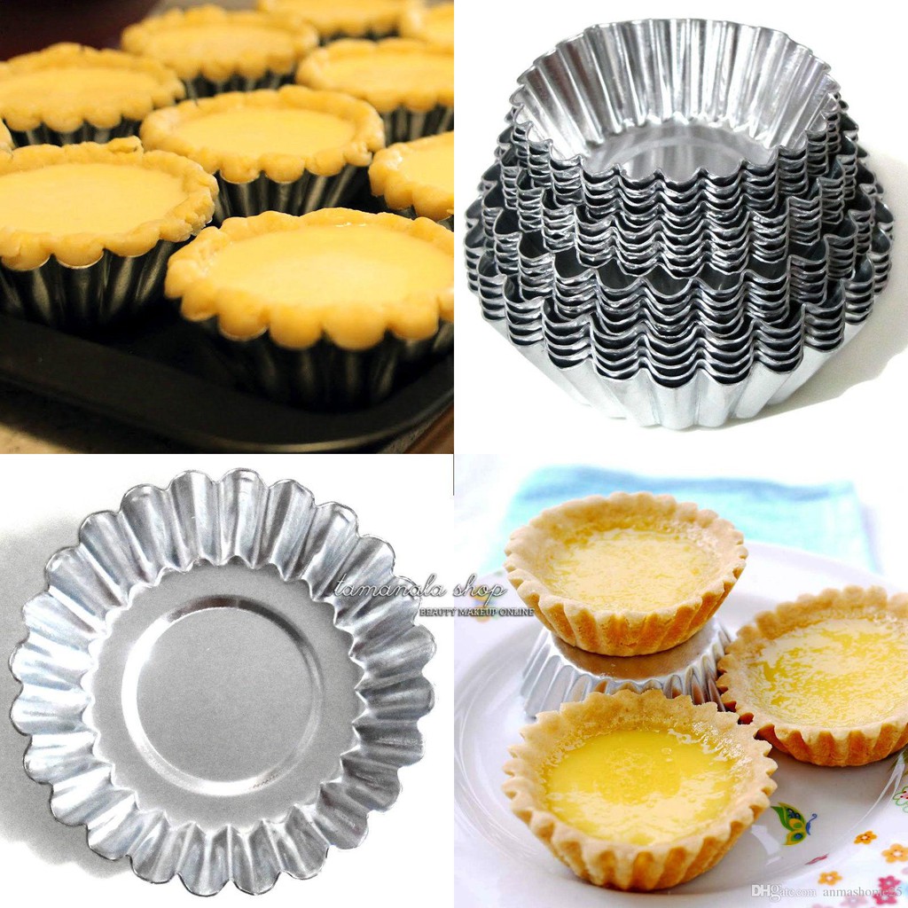 4.5cm Aluminium Egg / Cheese Tart Mould 12pcs Shopee Malaysia