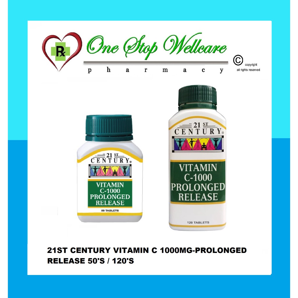 21st Century Vitamin C 1000mg Prolonged Release 50 S 1 S Shopee Malaysia