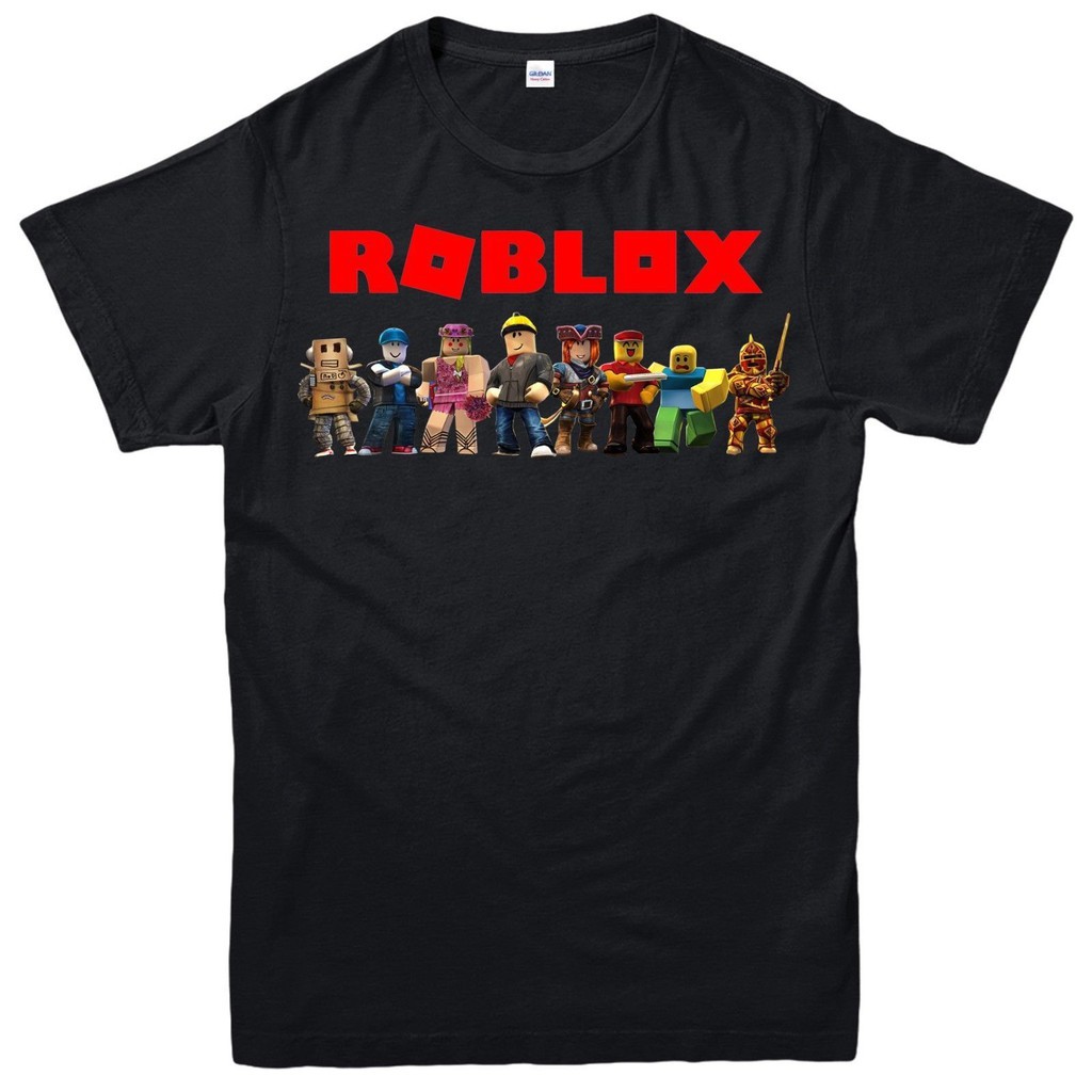Roblox T Shirt Tops Roblox Family Gamers Tee Top Christmas Gift Black Shopee Malaysia - roblox plain black t shirt