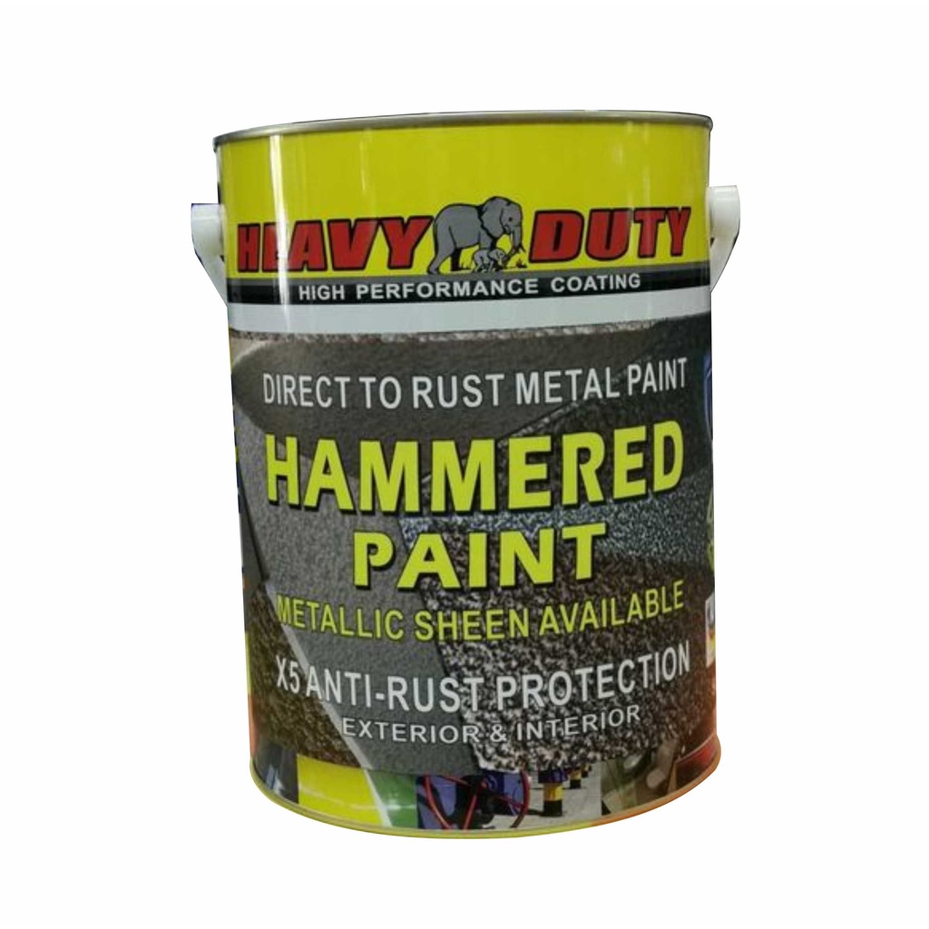 5L HAMMERED PAINT ( HEAVY DUTY ) smooth Finish Direct to Rust Metal