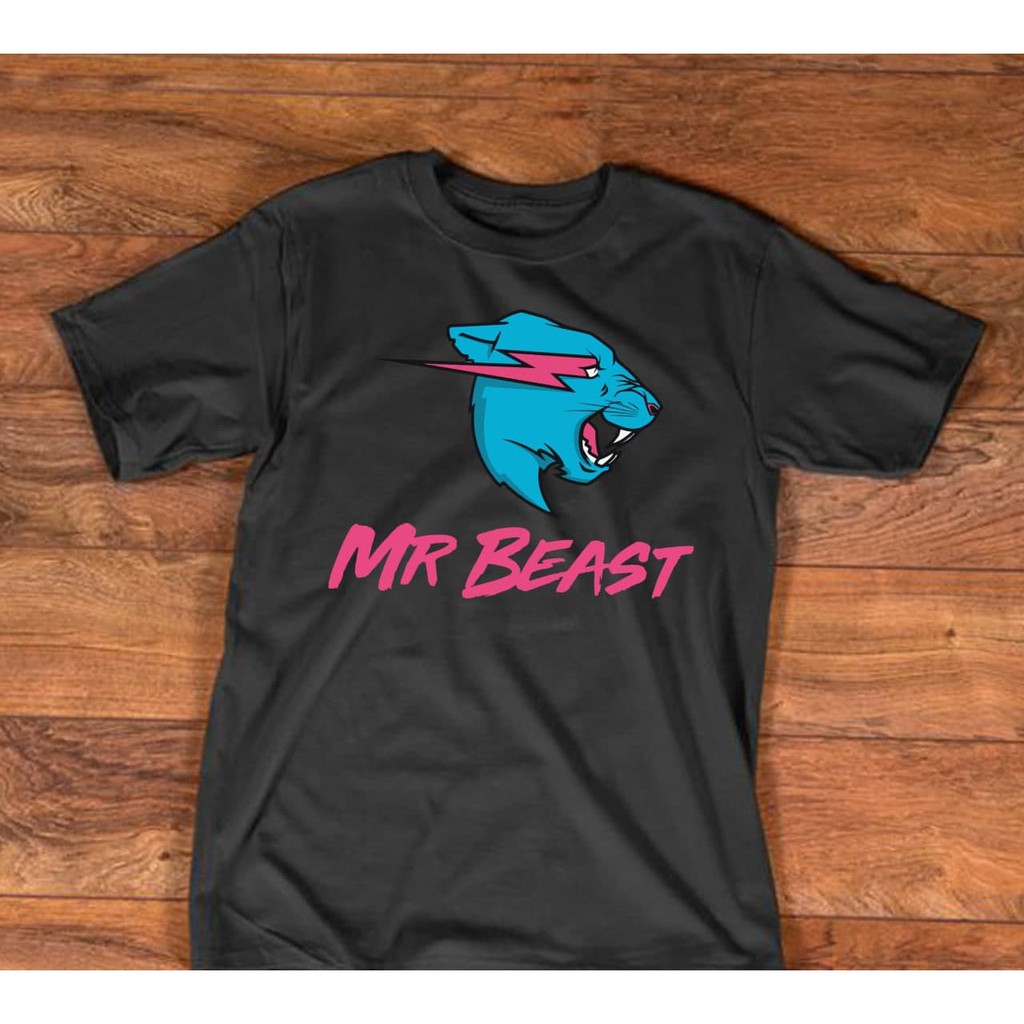 MRBEAST BLACK SHIRT COTTON LOGO | Shopee Malaysia