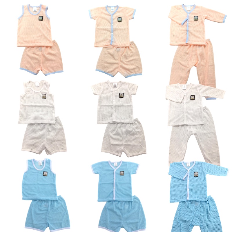 Infant Newborn Baby Clothes Eyelet Baby Clothing Baju Baby Baju Lubang Baju Bayi