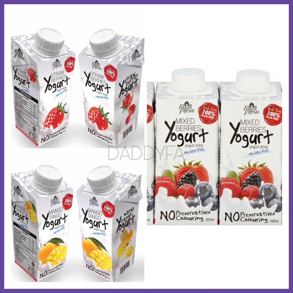 FARM FRESH YOGURT STRAWBERRY/ MIXBERRY/ MANGO Shopee Malaysia