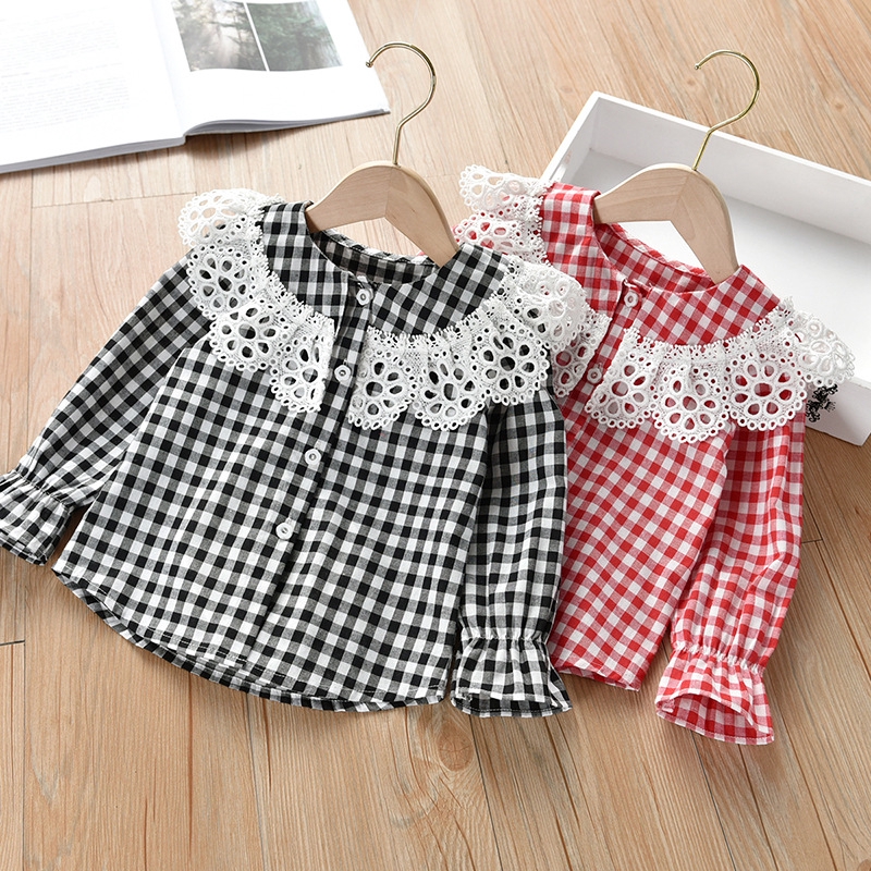 baby girl checkered shirt