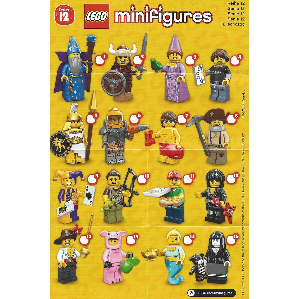 lego minifigures serie 12