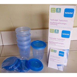 mam milk storage pots