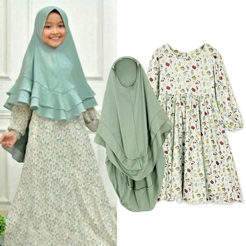 2021 Baju  Raya Kids Dress Girls Clothing Fashion Blouse 