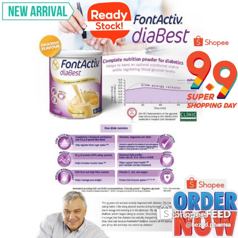 Diabetic Diet Management Pregnancy Susu Kesihatan Fontactiv Diabest Untuk 400g 800g Shopeefeed77 Shopee Malaysia
