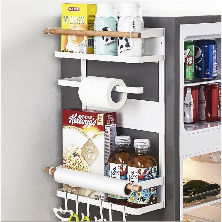 Magnetic kitchen storage rack refrigerator rack wall 