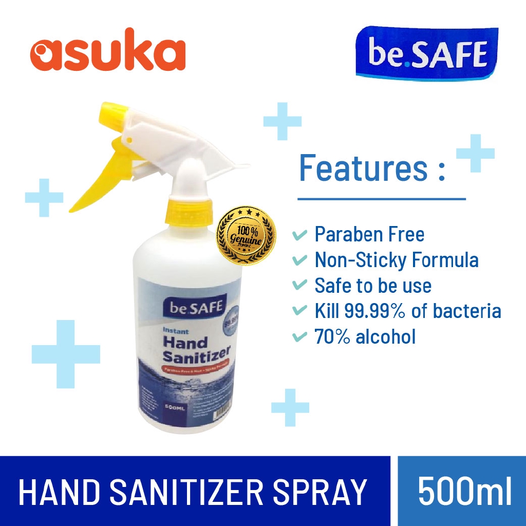 Be SAFE Hand Sanitizer Spray 500 ml