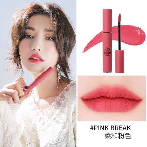 3ce Velvet Lip Tint Pink Break Shopee Malaysia