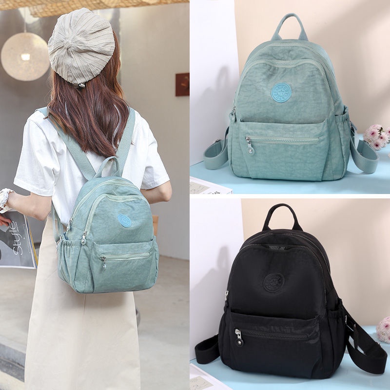 Ready Stock-Ladies Backpack Backpack Large Capacity Backpack Fashion Lightweight Travel Backpack Oxford Nylon Backpack Korean Leisure Travel Backpack All-Match Multifunctional Backpack Student Backpack Outdoor Travel Backpack Simple Leisure Backpack Compu