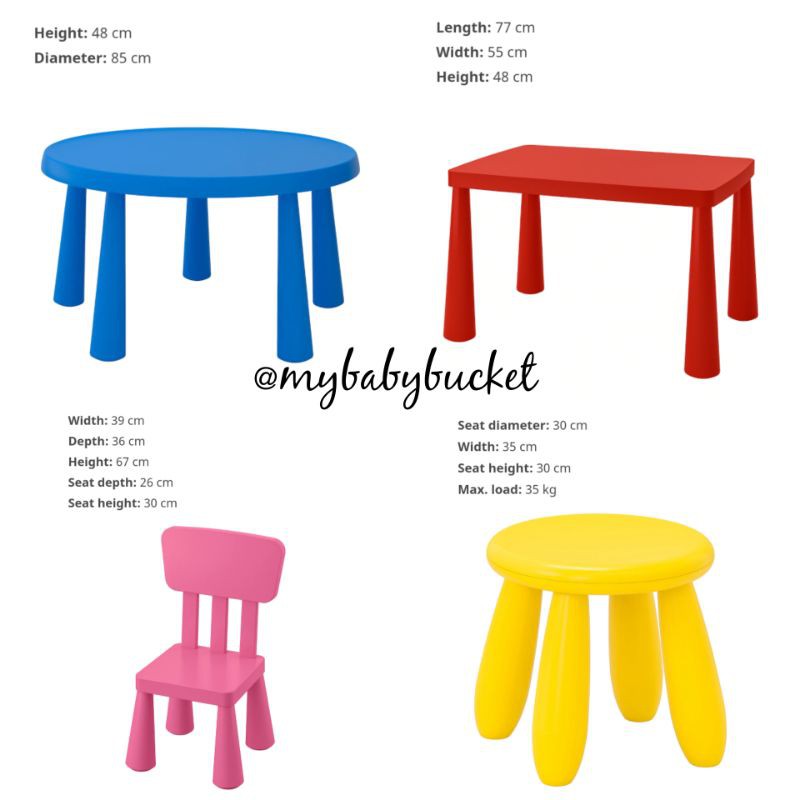 Ikea My Mammut Children S Square Table, Ikea Chair Dimensions