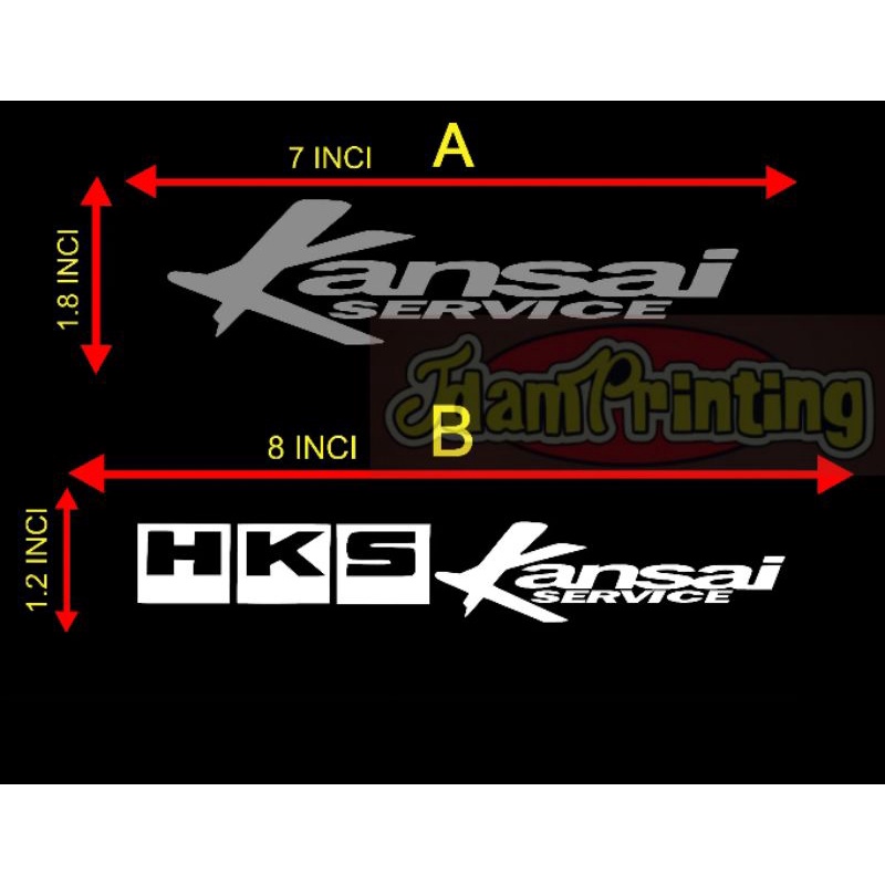 Sticker HKS KANSAI / AKANA CARBON (2PCS) | Shopee Malaysia