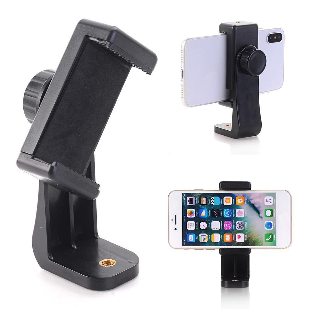 Black Universal Cell Phone Smartphone Tripod Mount Adapter Stand Clip