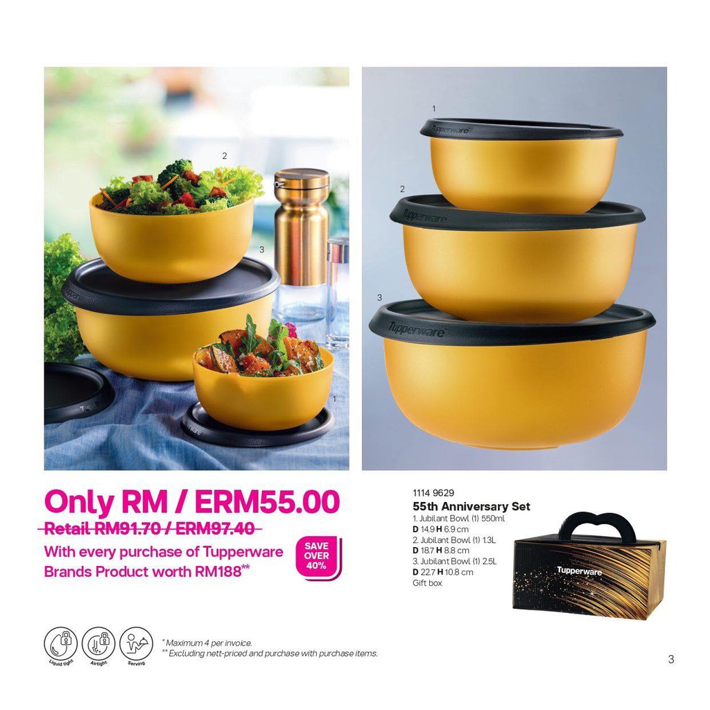 Tupperware 55th Anniversary Set (Limited Eddition)