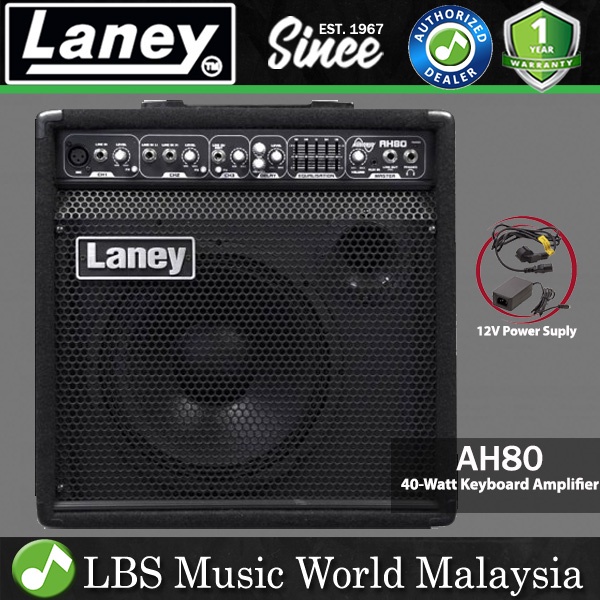 Laney AH80 80 Watt 10 Inch Woofer Plus Horn Speaker Amp Multi Input Combo Keyboard Amplifier Audiohub (AH 80)