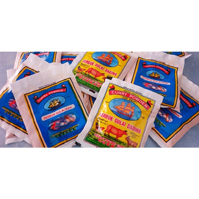 Serbuk Kari Asli / Traditional own recipe curry powder / 传统自家咖喱粉( 鱼/肉 ) Fish(x3) + Meat(x3) packed in 6x25gm