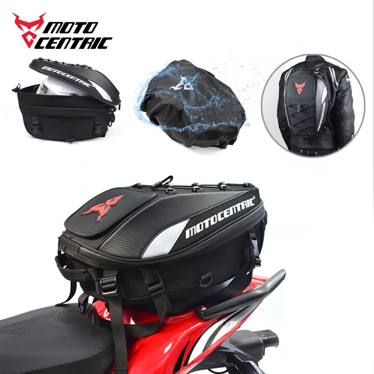 MotoCentric Motorcycle Tail Bag multifunction motor rear seat Rider backpack Bag