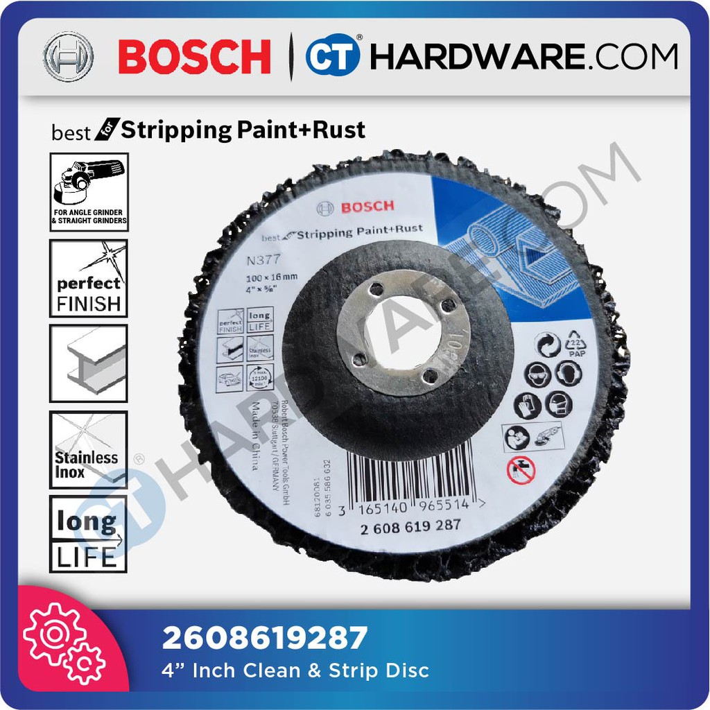 Bosch 2608619287 4" Inch Clean & Strip Disc for Angle Grinder