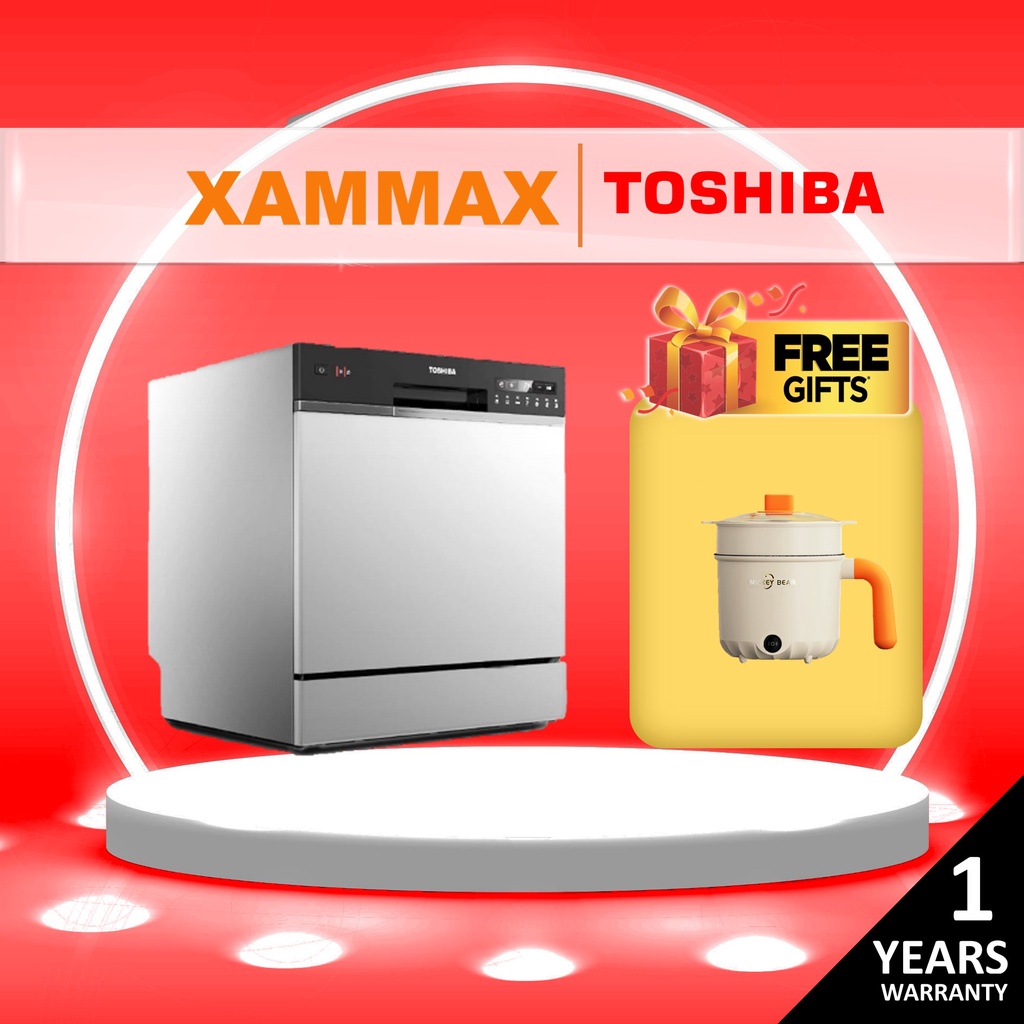TOSHIBA DW08T1(S)MY 83PCS Table Top Dishwasher With 7 Program Dish