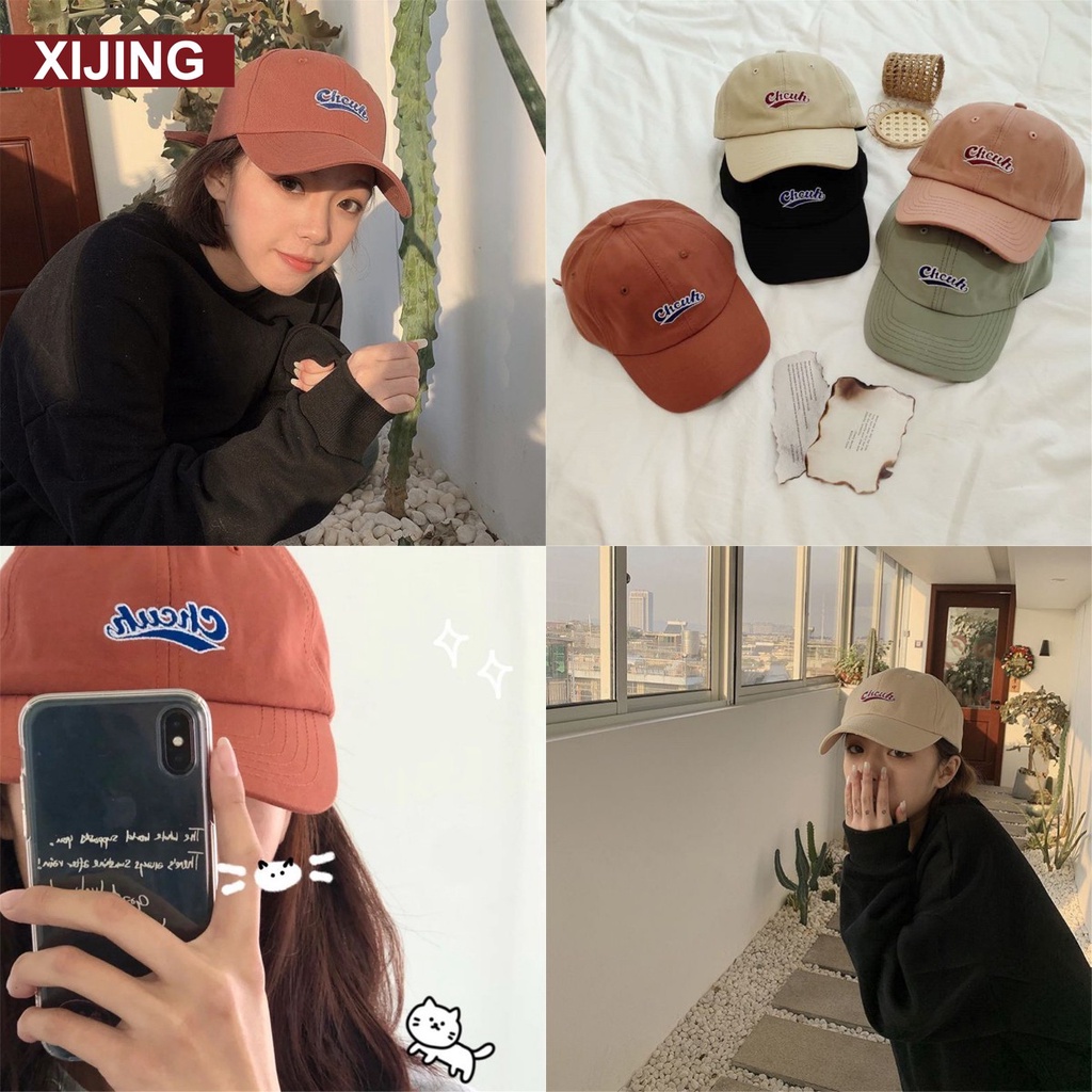 Black Baseball Cap Female Summer Art Retro Street Work Cap Male Soft Top Letter Cap