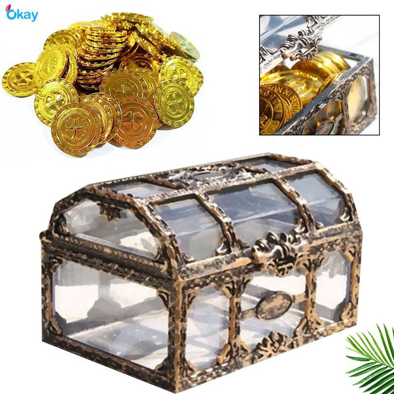 Details about   Transparent Treasure Chest Storage Box Beautiful Metal Lock Jewelry Fashion