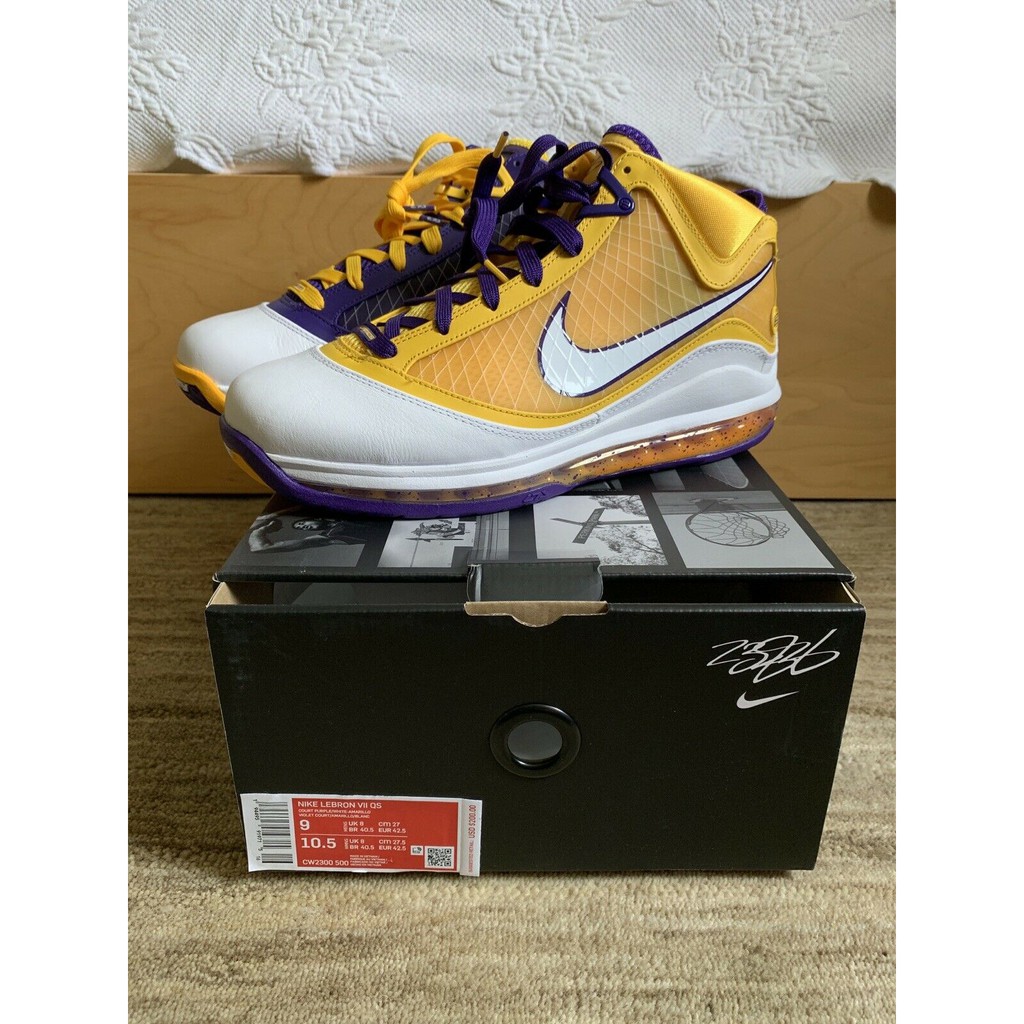 lebron 7 purple and yellow