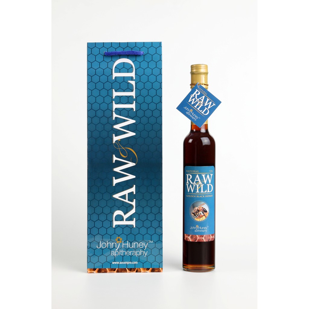John Huney Golden Black Honey, 530g / Raw Honey/ Wild Honey/ Pure Honey