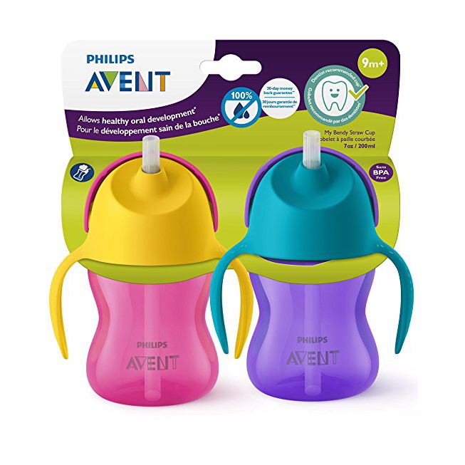 avent straw bottle