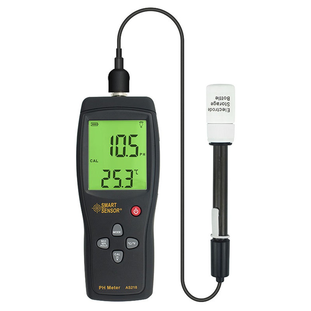 sensore intelligente 0.00~14.00 Strumento di misura dell'umidità pH AS218 Tester pHmetro digitale 