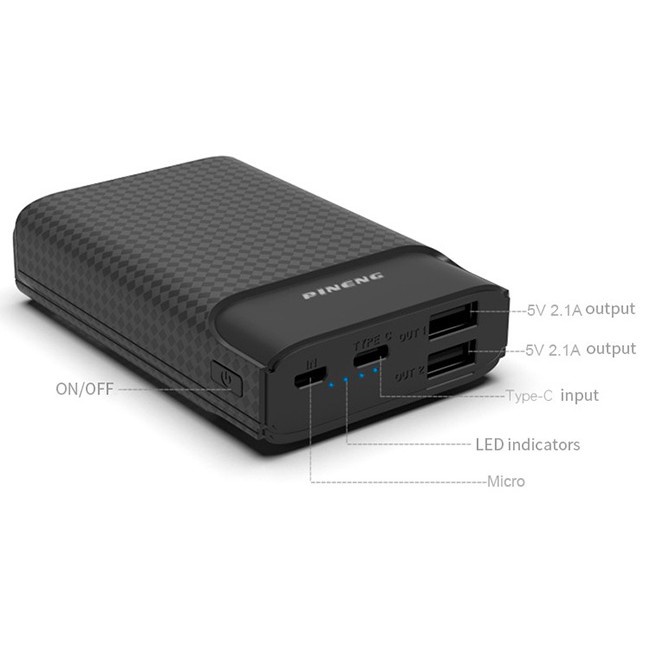 Pineng PN985 Compact Powerbank 10000mAh Lithium Polymer Power Bank[ 100% Original ]