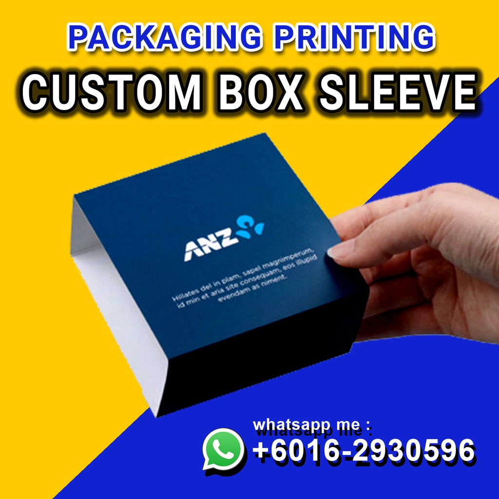 Customise Box Sleeve Printing / No MOQ / Packaging Box Printing / Kotak ...