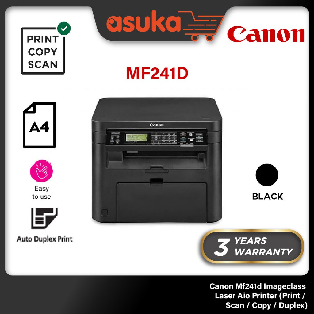 Canon Mf241d Imageclass Laser Aio Printer (Print / Scan / Copy / Duplex)