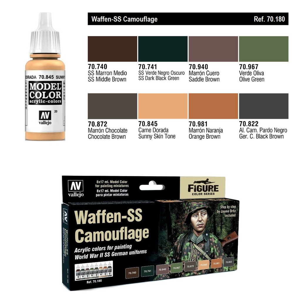 Download Vallejo Model Color Acrylic Paint 17ml - 70180 Waffen-SS Camouflage | Shopee Malaysia